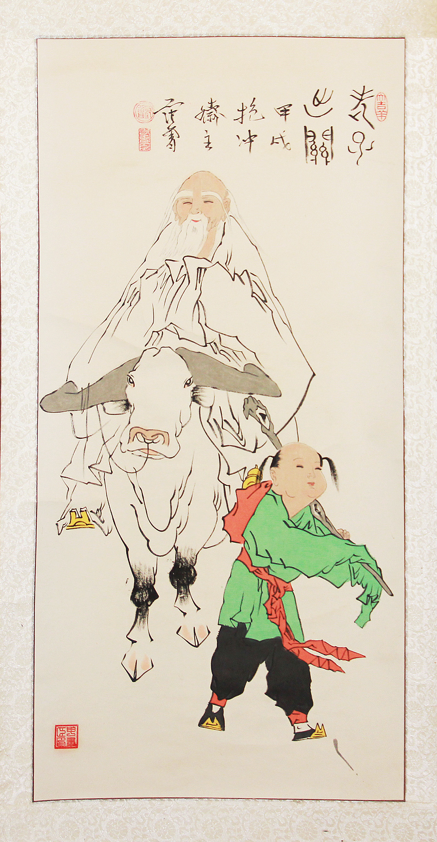 中国风-毛笔画-赵国古城从画者