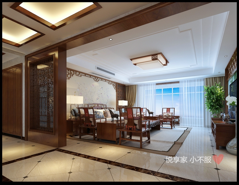 石家庄175平中式风，感受中国式的奢华大气