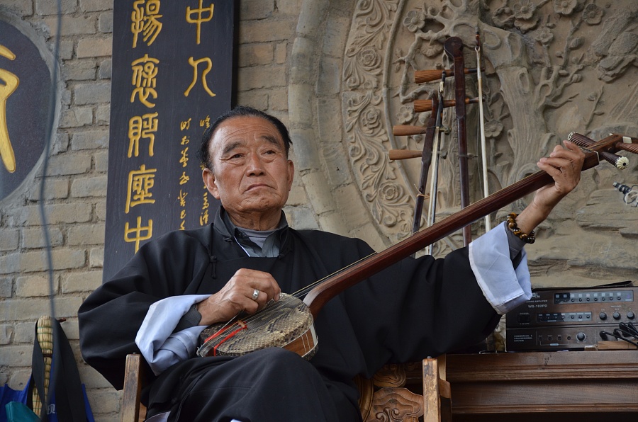 中国关中风二胡人物摄影