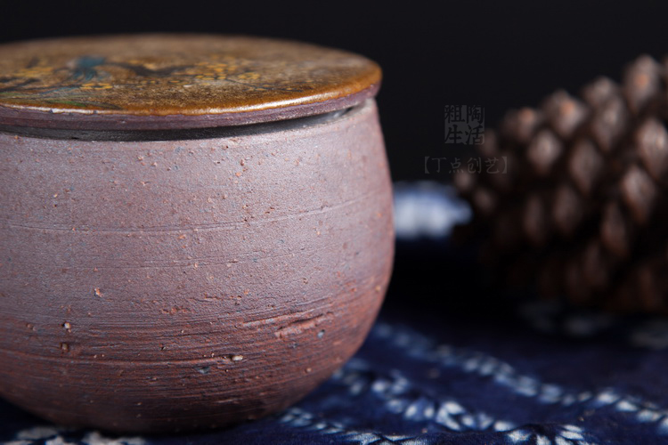 查看《【丁点创艺】景德镇手工粗陶茶具中国画风手绘茶叶罐 茶仓》原图，原图尺寸：750x500