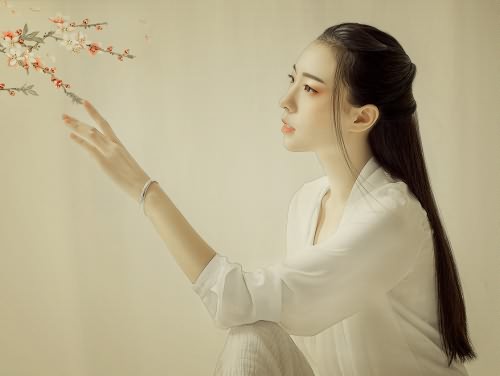 中国风工笔画人像修图