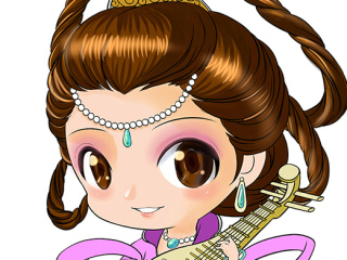 Q版中国风美女 