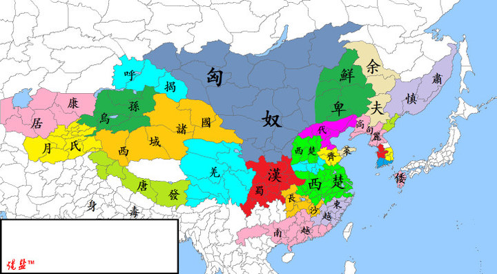 中国历代版图--夏朝至汉代