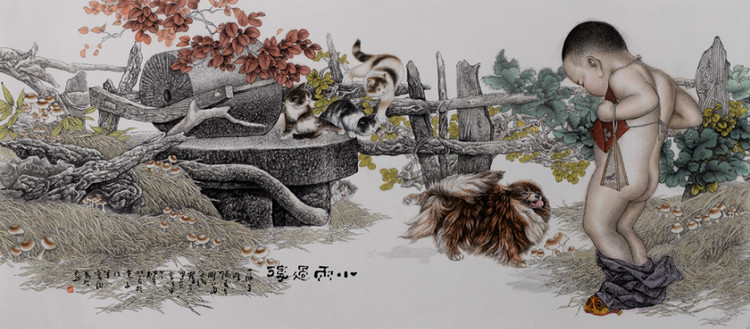 马哲中国人物绘画艺术作品