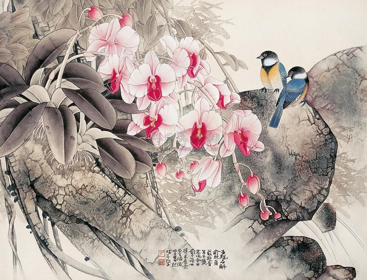 精美的俞致贞工笔画艺术作品