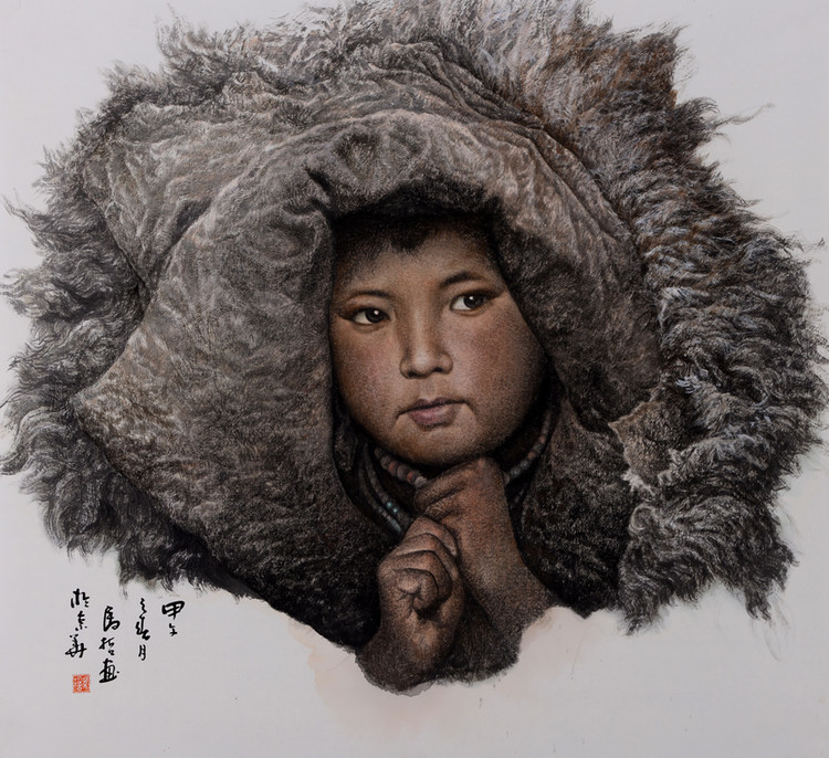 马哲中国人物绘画艺术作品