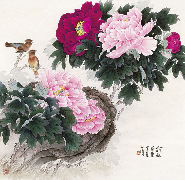 精美的俞致贞工笔画艺术作品