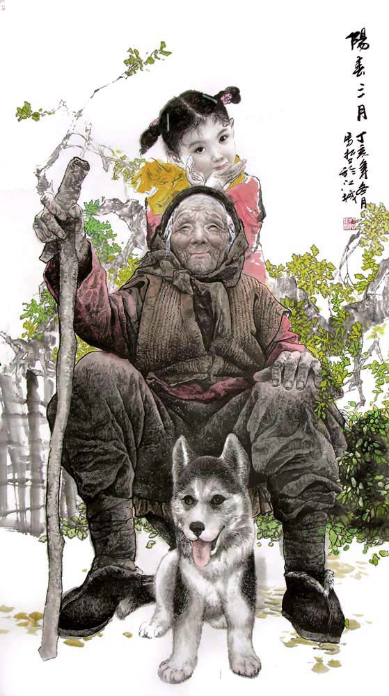 马哲中国人物绘画艺术作品