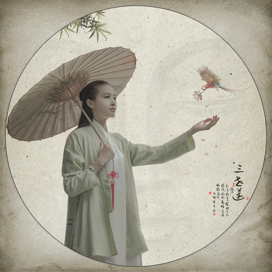 古风素雅美女三世莲视觉艺术作品