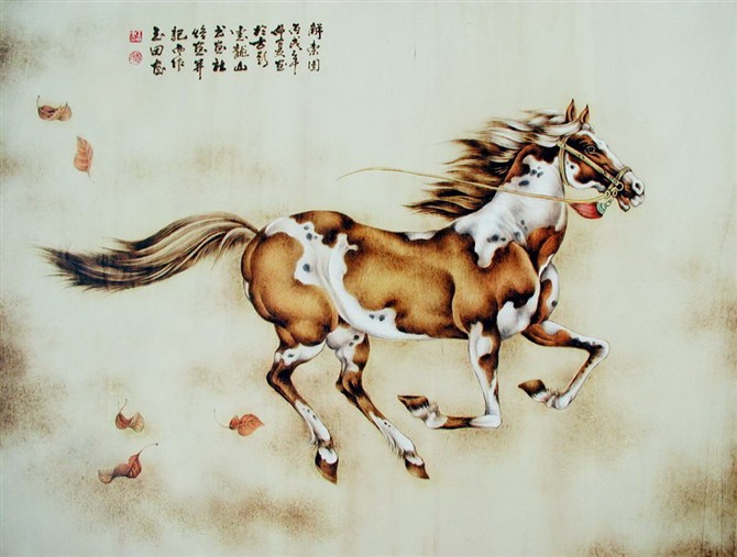 田玉田精美的中国传统烙画艺术作品（二）
