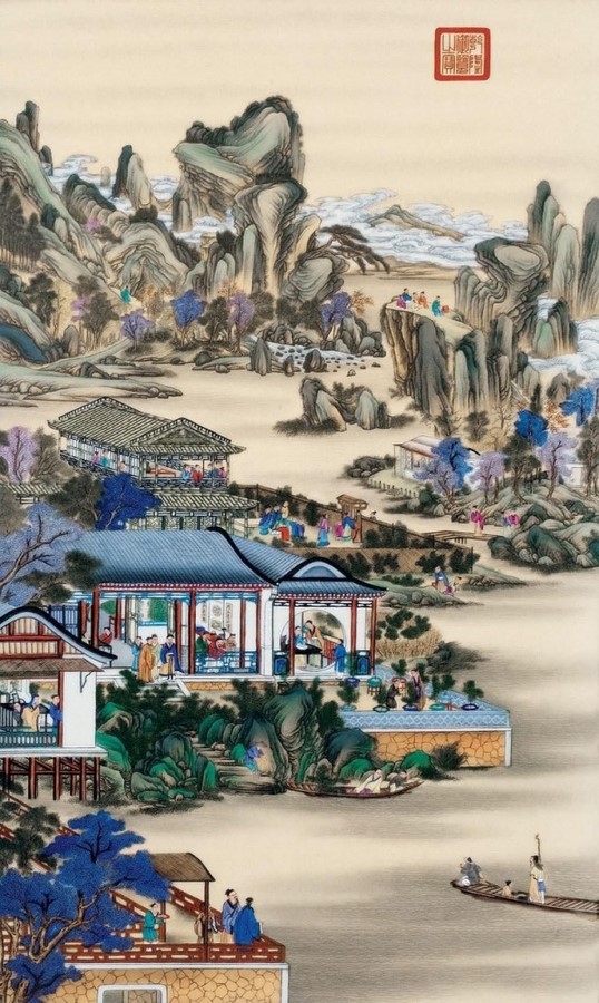 雍正十二月行乐图
