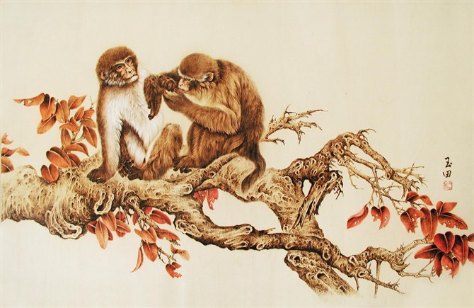 田玉田精美的中国传统烙画艺术作品（一）