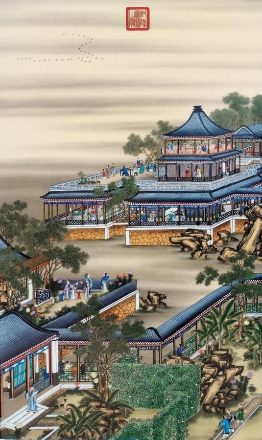 雍正十二月行乐图