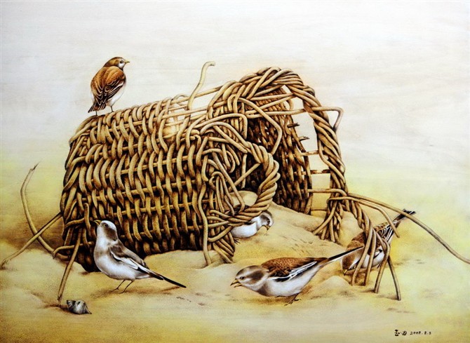 田玉田精美的中国传统烙画艺术作品（一）