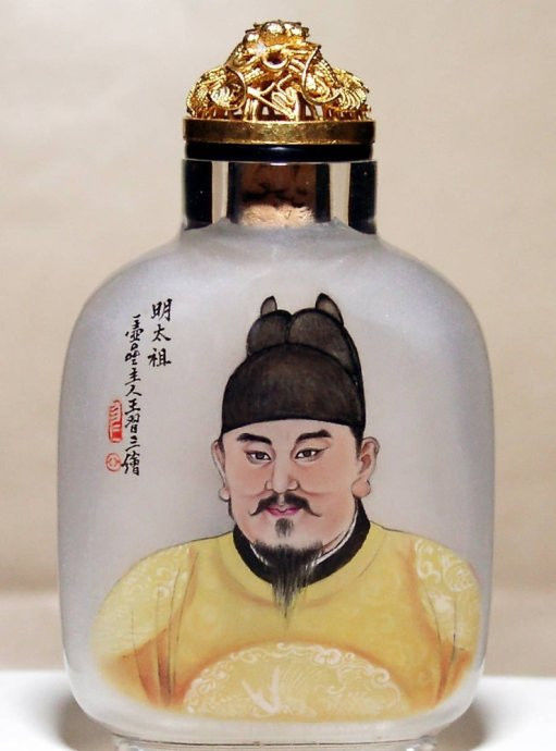 精美的中国君王主题内画艺术品