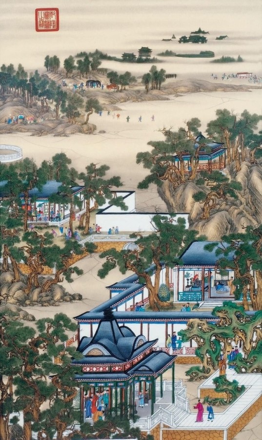 雍正十二月行乐图