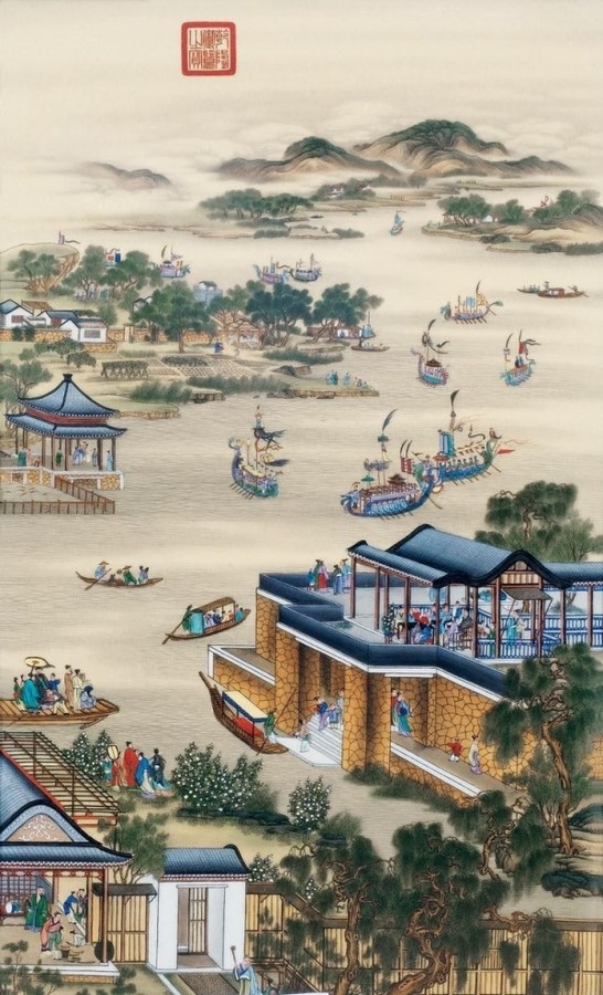 雍正十二月行乐图