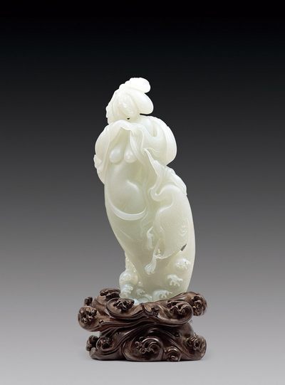 是玉如花的裸女精美玉雕作品