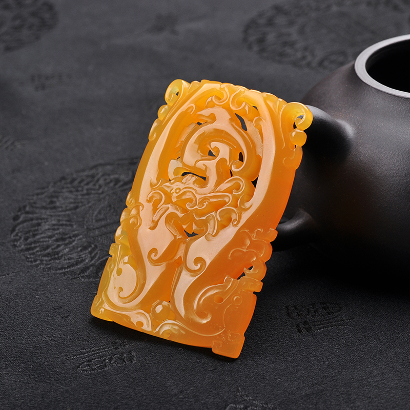 精美的现代黄龙玉雕艺术品（十七）