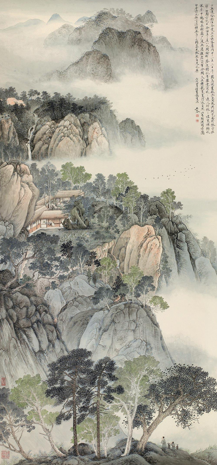 当代画家吴泰人物花鸟山水绘画艺术作品
