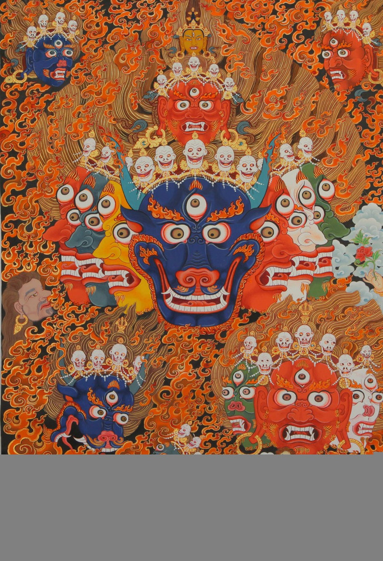 藏族现代画家边巴绘画艺术作品