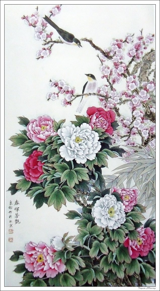 唯有牡丹真国色--牡丹主题工笔绘画作品（三）
