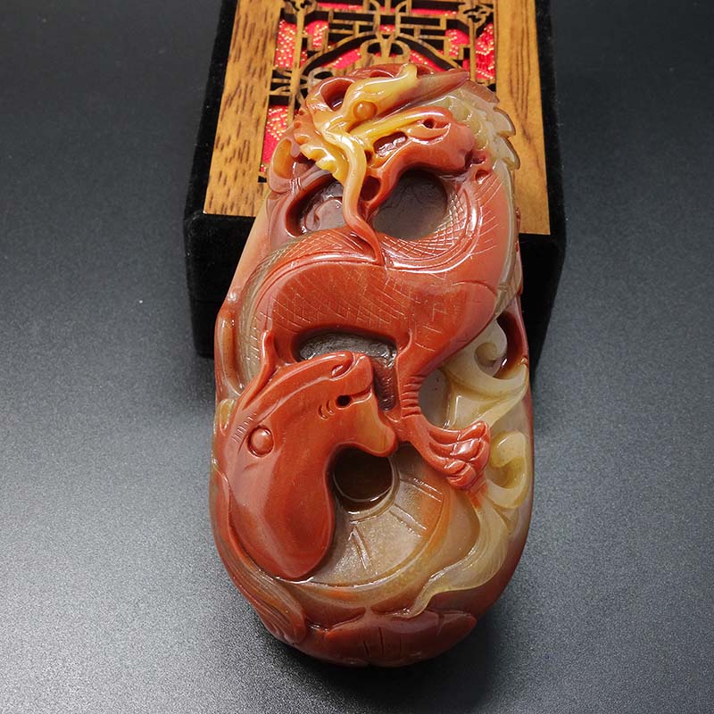 精美的现代黄龙玉雕艺术品（十四）