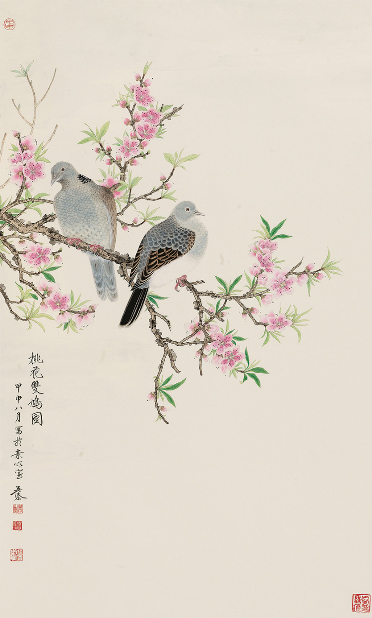 当代画家吴泰人物花鸟山水绘画艺术作品