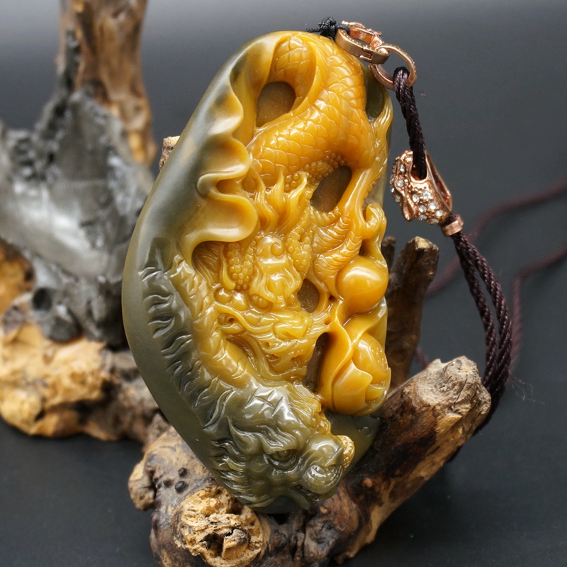 精美的现代黄龙玉雕艺术品（三十三）