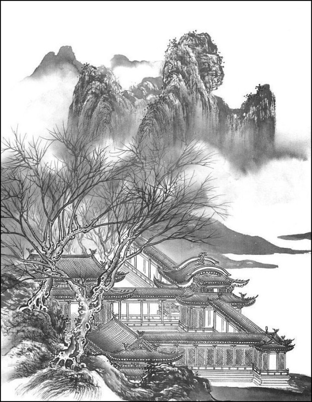 精美的水墨山水绘画作品