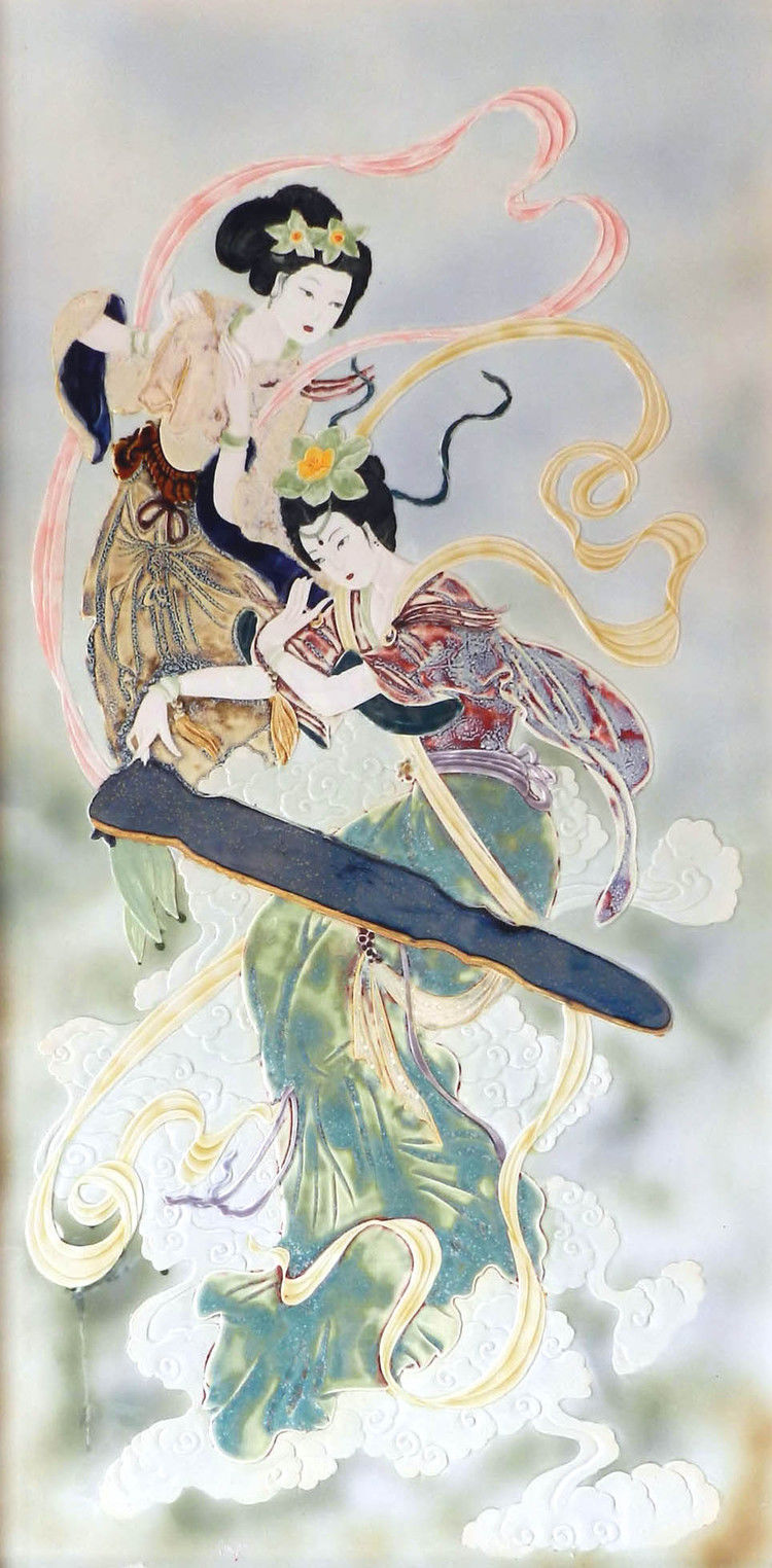 十二月花神瓷板画创意视觉艺术