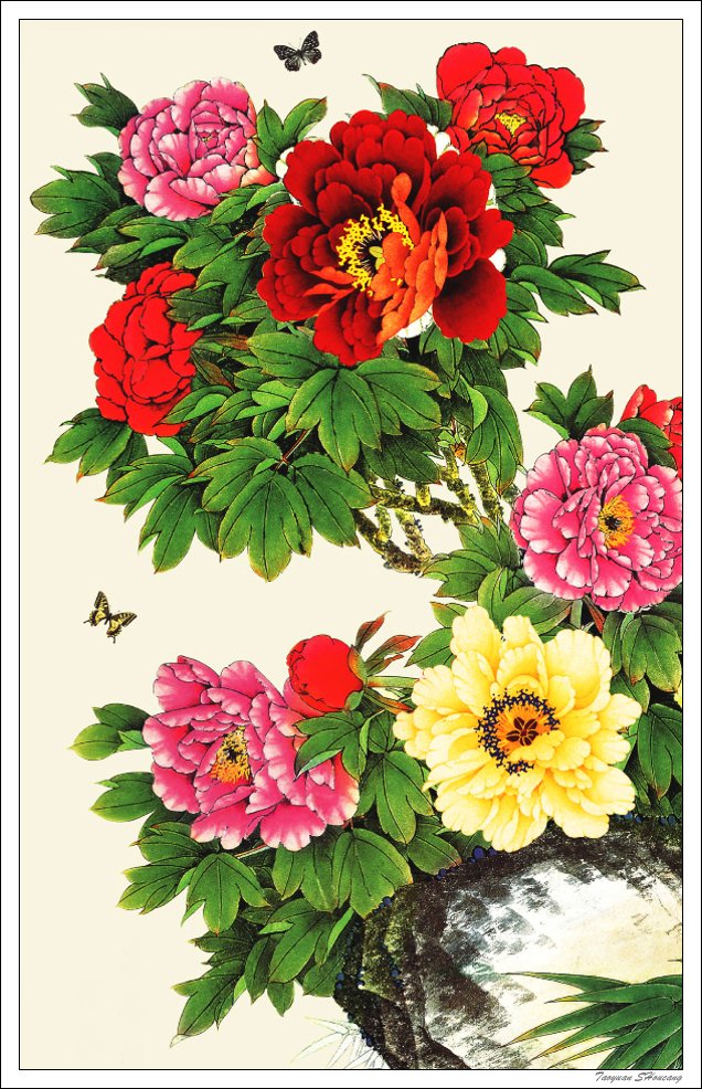 唯有牡丹真国色--牡丹主题工笔绘画作品（五）