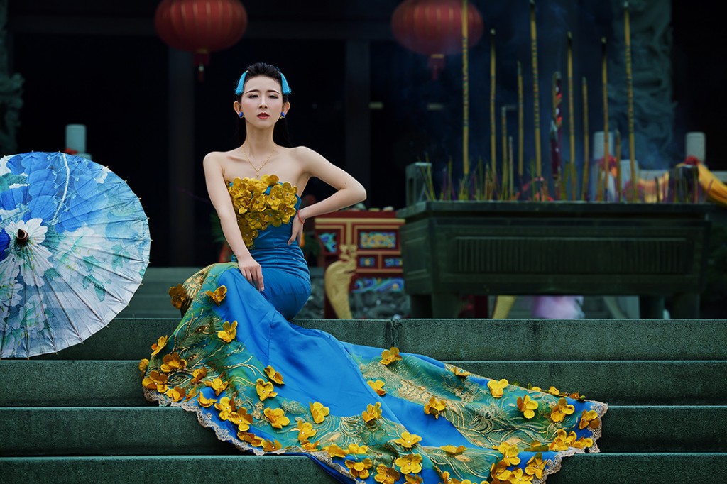 烟影如画古风美女摄影艺术作品