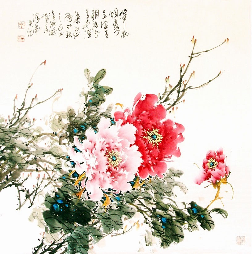 精美的牡丹主题绘画作品（一）