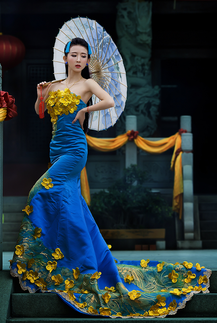 烟影如画古风美女摄影艺术作品