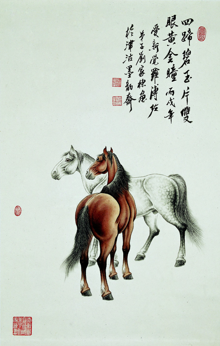 画家刘家栋工笔骏马图（二）