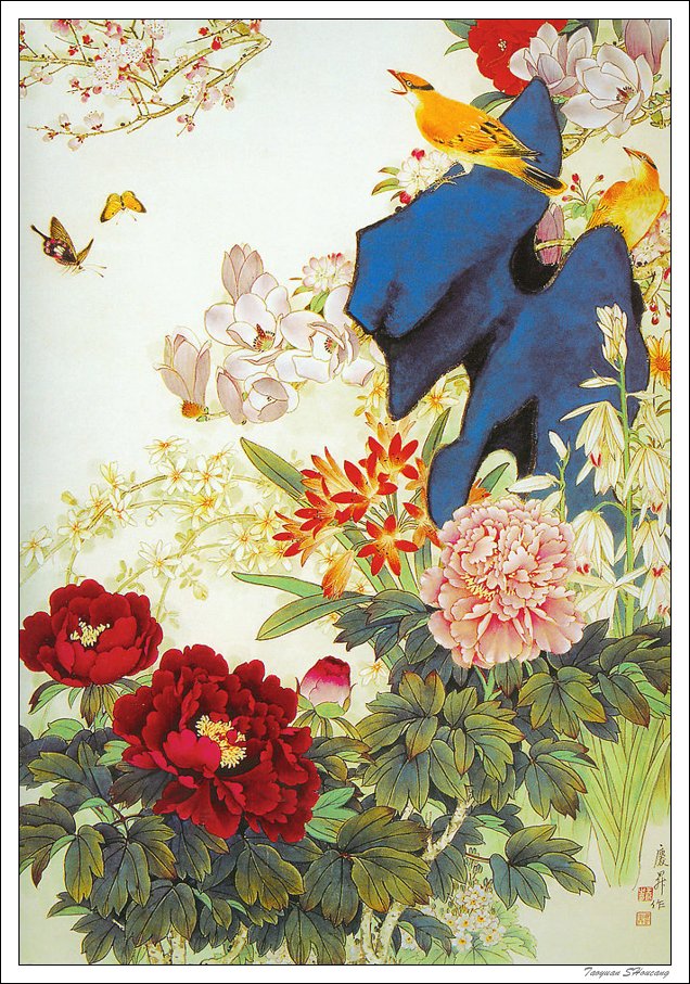 唯有牡丹真国色--牡丹主题工笔绘画作品（五）