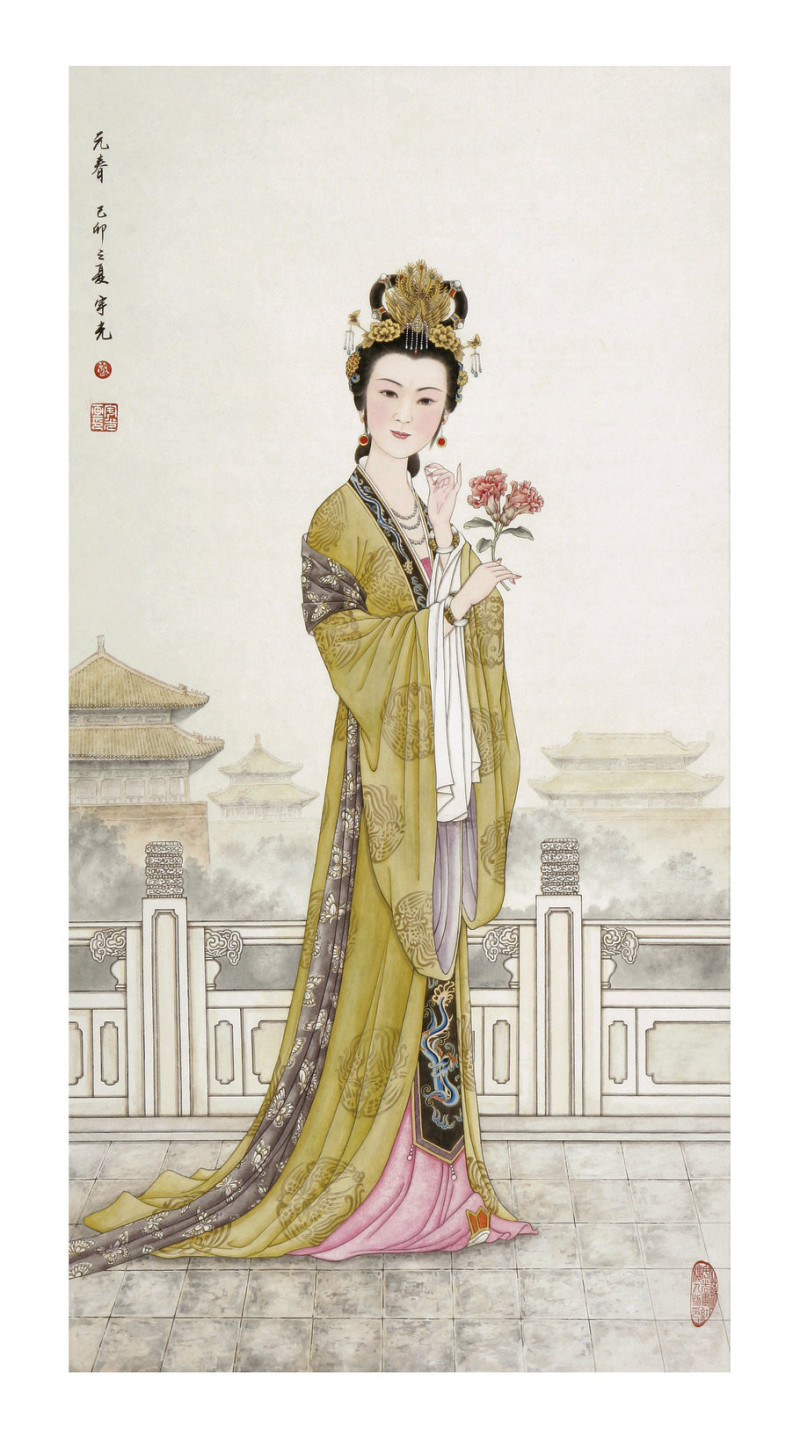 苏宇光金陵十二钗主题工笔画艺术