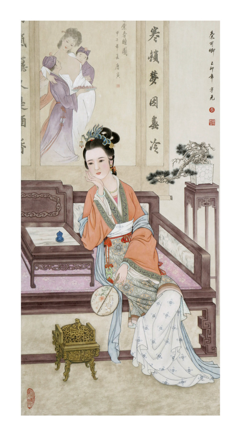 苏宇光金陵十二钗主题工笔画艺术