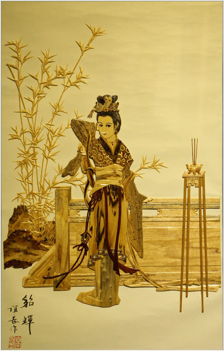三国演义人物木浮雕艺术品（一）