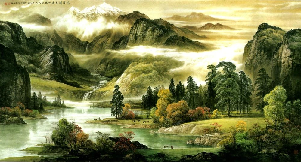 精美的中国传统山水画艺术（一）