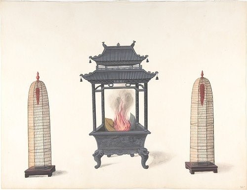 清代古典家具插画创意设计