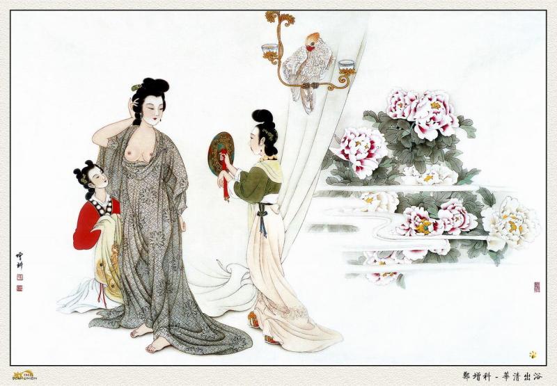 郑增科工笔美人绘画艺术作品