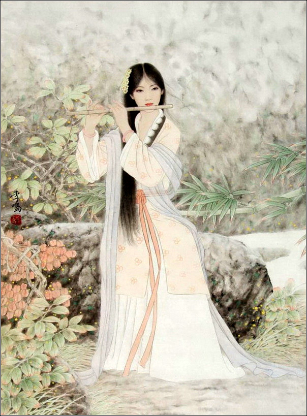 如花照水的古典美女绘画艺术（二）