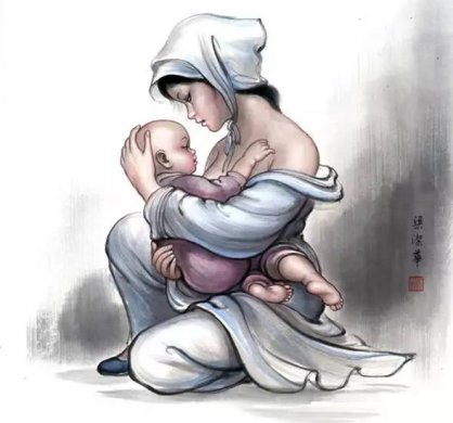 中国绘画艺术--十跪父母恩 
