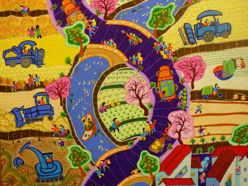 色彩丰富的江苏农民绘画艺术作品（一）
