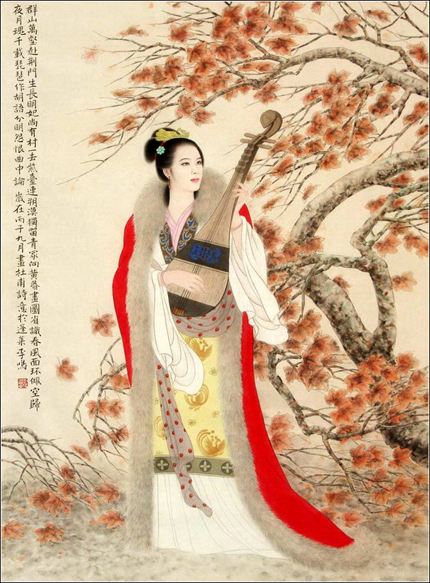 如花照水的古典美女绘画艺术（二）