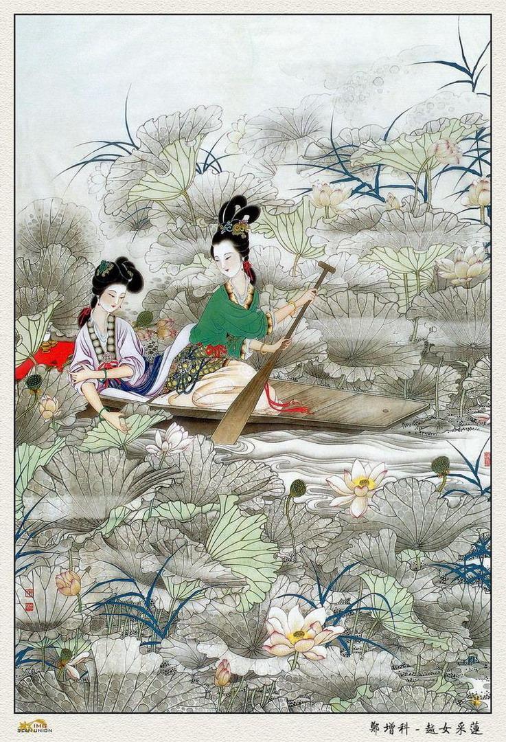 郑增科工笔美人绘画艺术作品