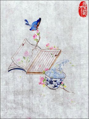 淡雅清静的中国传统绘画作品 