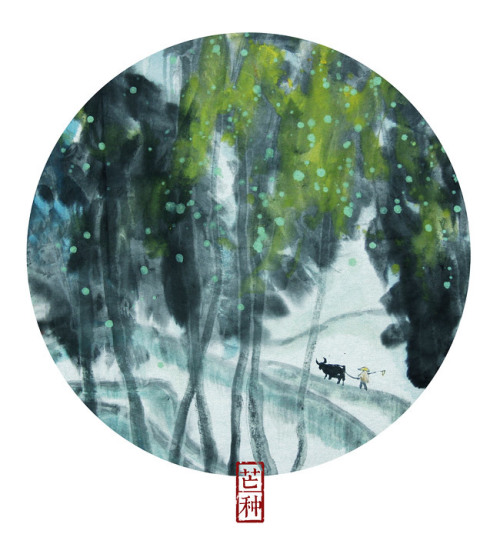 国画二十四节气创意绘画作品